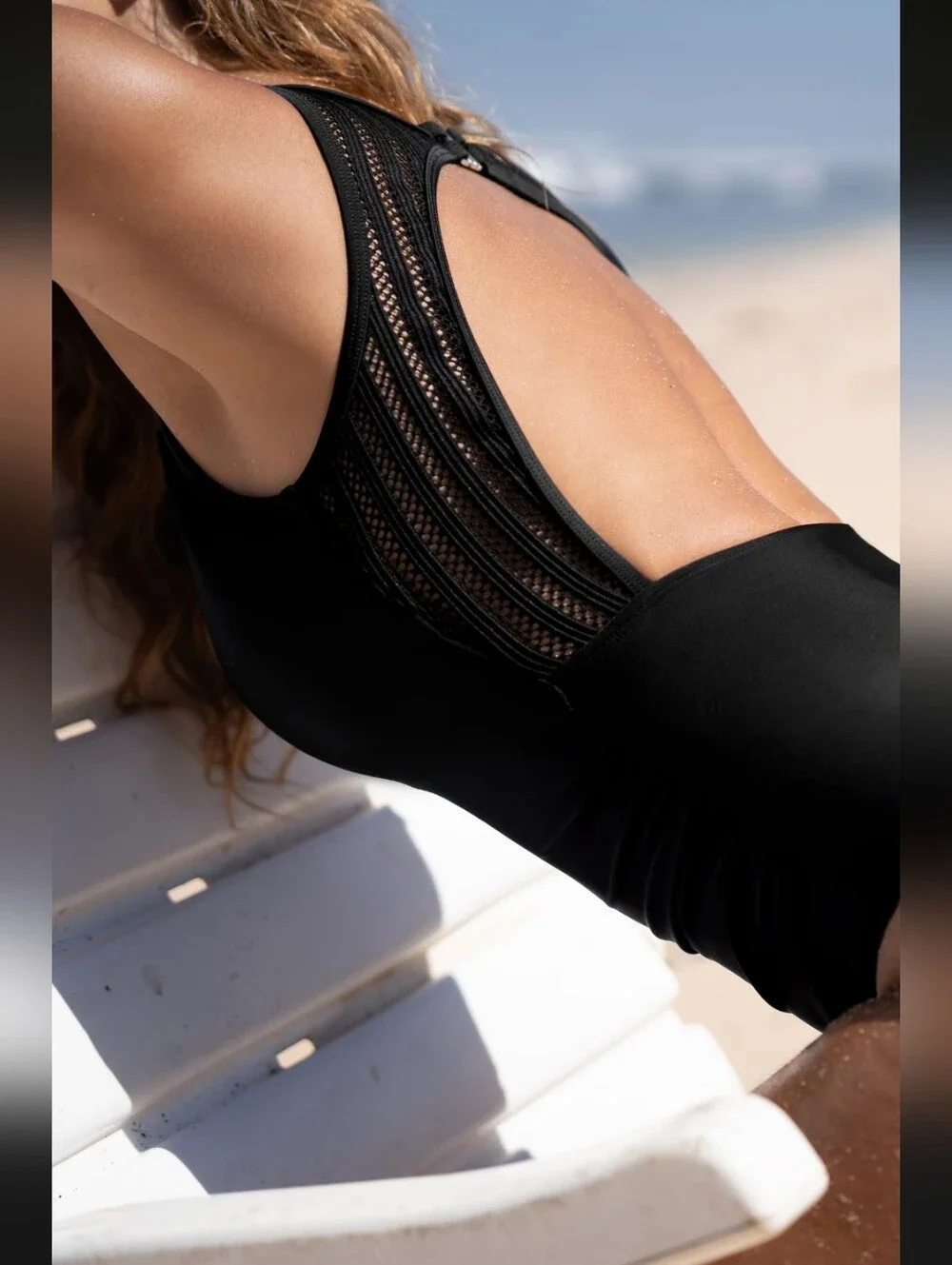 Cupshe Mesh Backless One-Piece Swimsuit- L
